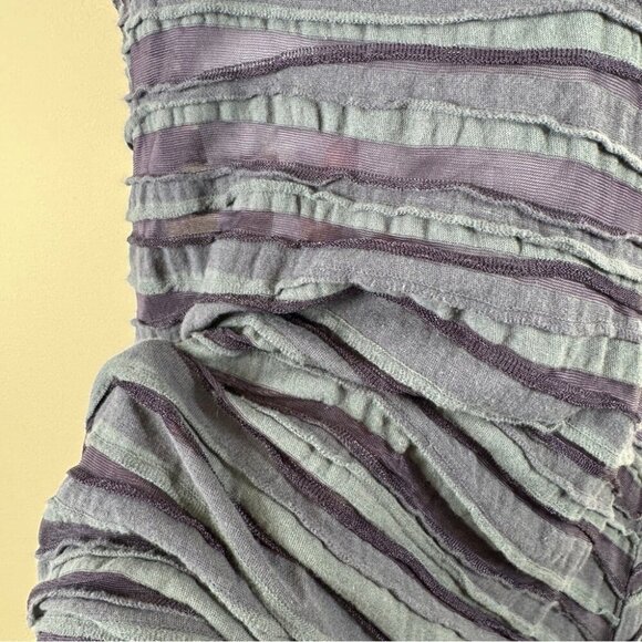 Cut Loose Lagenlook Textured Cotton Blend Bluish Gray Sleeveless Dress Size XS - Picture 9 of 13